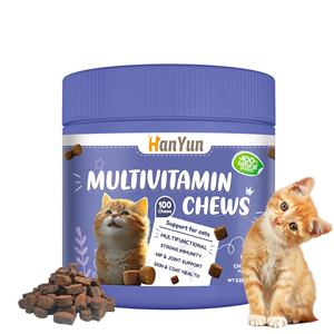OEM/ODM Marque privée Produits de soins pour chats Produits vitaminés pour chats Huile de saumon Soins de santé pour animaux de compagnie Gâteries multivitamines pour chats - Product Image 1