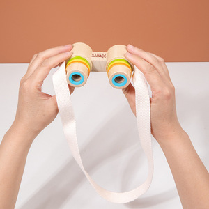 Binoculares Portátiles de Madera para Niños, Mini Lupa, Juguete Educativo de Ciencia para Observación al Aire Libre, para Niños de 4 a 6 Años, Color - Product Image 4