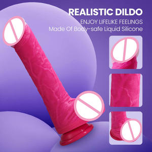 Juguete Íntimo para Parejas, Control Remoto, Impermeable, Masturbador Femenino, <span class=keywords><strong>Consolador</strong></span> Realista de Silicona con Testículos y Ventosa - Product Image 4