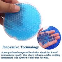 Bingzhen – Compresse chaude/froide réutilisable en forme ronde pour soulager la douleur, portable, pour la physiothérapie, avec billes de gel, idéale pour les cadeaux