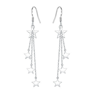 Trendy Bling Pentagram Pendant Tassel <strong>Earrings</strong> for Women <strong>Girls</strong> Jewelry Valentine'<strong>s</strong> Day Gift - Product Image 6