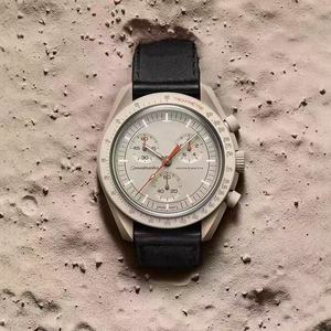 Orologio al Quarzo <span class=keywords><strong>di</strong></span> Lusso Cronografo a Sei Lancette con Quadrante Acrilico Luminescente Diametro 42mm per Uomo e Donna - <span class=keywords><strong>Programma</strong></span> Nordich Moon Mercury VSF - Product Image 3