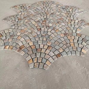 Fan Shape lưới thiết kế tự nhiên ngoài trời gỉ Slate đường lái xe lát đá gạch - Product Image 1