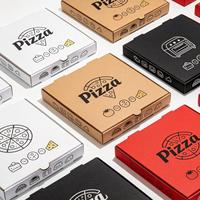 Échantillon gratuit, vente en gros, impression de logo personnalisé, boîte en carton ondulé blanc pour l'emballage de pizzas