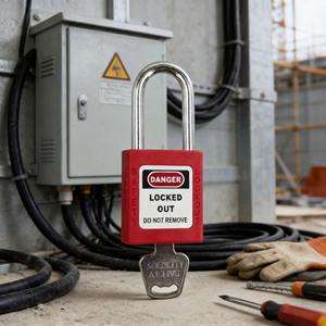 Cadenas de sécurité isolé BOZZYS LOTO, fabricant OEM, 38 mm, en acier, économique, avec clé identique et clé différente pour le verrouillage - Product Image 2