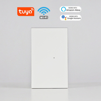 Interrupteur mural intelligent Wi-Fi 118 Type 1 Gang, durable, 10A, panneau PC, 250V, avec indicateur, compatible Alexa Google Home