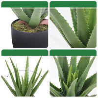 Großhandel Kunststoff Simulation Aloe Vera Sukkulenten Künstliche Topf grüne Pflanze Fake Tree Bonsai für Indoor Outdoor Dekor