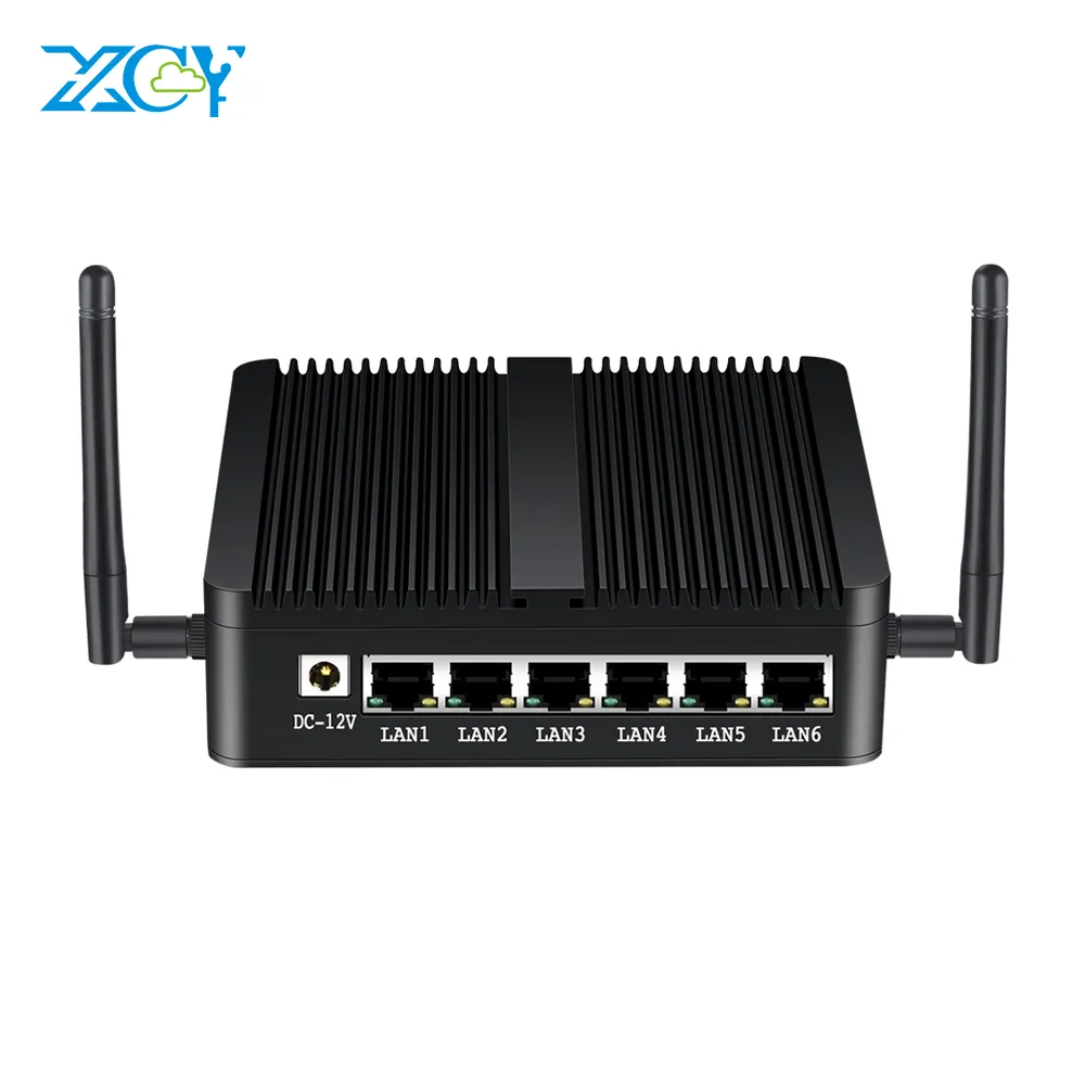 XCY pfsense Mini-PC lüfter los J1900 6 Lan Quad-Core-Firewall-Netzwerk-Appliance-VPN-Router