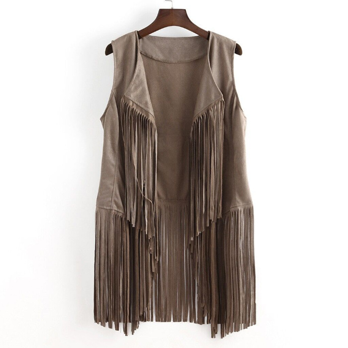 HOTOUCH Cowgirl Outfits For Women Fringe Jacket 70s Hippie Costumes