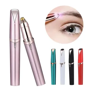 สตรีไฟฟ้าคิ้วTrimmer Eye Brow ShaperดินสอFace Hair Removerสําหรับผู้หญิงอัตโนมัติคิ้วเครื่องโกนหนวดมีดพกพา