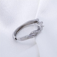 SSR23 Mädchen Ring Sterling Silber 925 Pearl Mount ing Blank Ringe