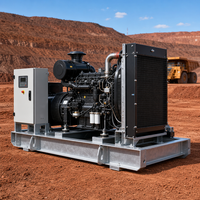 Groupe électrogène diesel à châssis ouvert de 125 kVA pour alimentation de secours d'urgence LINGGE Triphasé 380 V 60 Hz