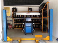 Máquina de alineación de ruedas de tienda de carrocería automática, alineador de neumáticos