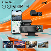 Cámara para Auto de Doble Lente, Delantera 2K y Trasera 1080P, con WiFi, Monitor de Estacionamiento, Detección de Movimiento, GPS en Tiempo Real, Grabación en Bucle y Control por Aplicación