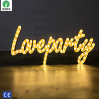 Personnalisé Métal Géant LED Ampoule Lumineux 3D Multicolore Personnages Bar Mariage Scène Plancher Debout Défilement Lumières Voiture