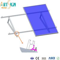 Sistem Rel Aluminium Struktur Pemasangan Panel Surya Art Sign dengan Aksesori Braket Klem Tengah dan Ujung yang Dapat Disesuaikan untuk Instalasi PV
