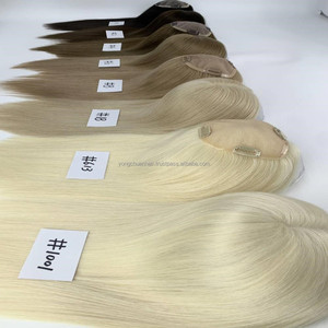 Petits cheveux humains remy avec une frange base en soie du cuir chevelu indien minis 30 pouces peau bouclée pour femmes - Product Image 2