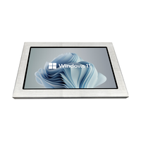 Monitor de pantalla táctil industrial capacitivo sin ventilador impermeable Ip65 Ip67 para exteriores de montaje en pared de acero inoxidable de 15,6 21,5 pulgadas