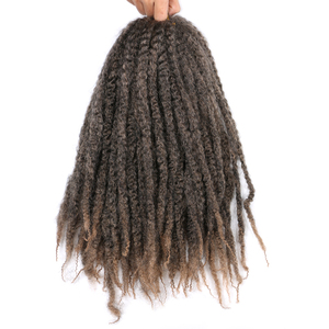 Offre Spéciale <span class=keywords><strong>Afro</strong></span> <span class=keywords><strong>Kinky</strong></span> Tressage Cheveux Pre-fluffing Locs Nature Twist Soie <span class=keywords><strong>Afro</strong></span> Twist Tresse Extensions de Cheveux Mèches en Fibres Synthétiques - Product Image 5