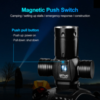 Lampe frontale de plongée professionnelle portable pour travaux sous-marins 50M, éclairage amphibie T6, orientable à 120 degrés