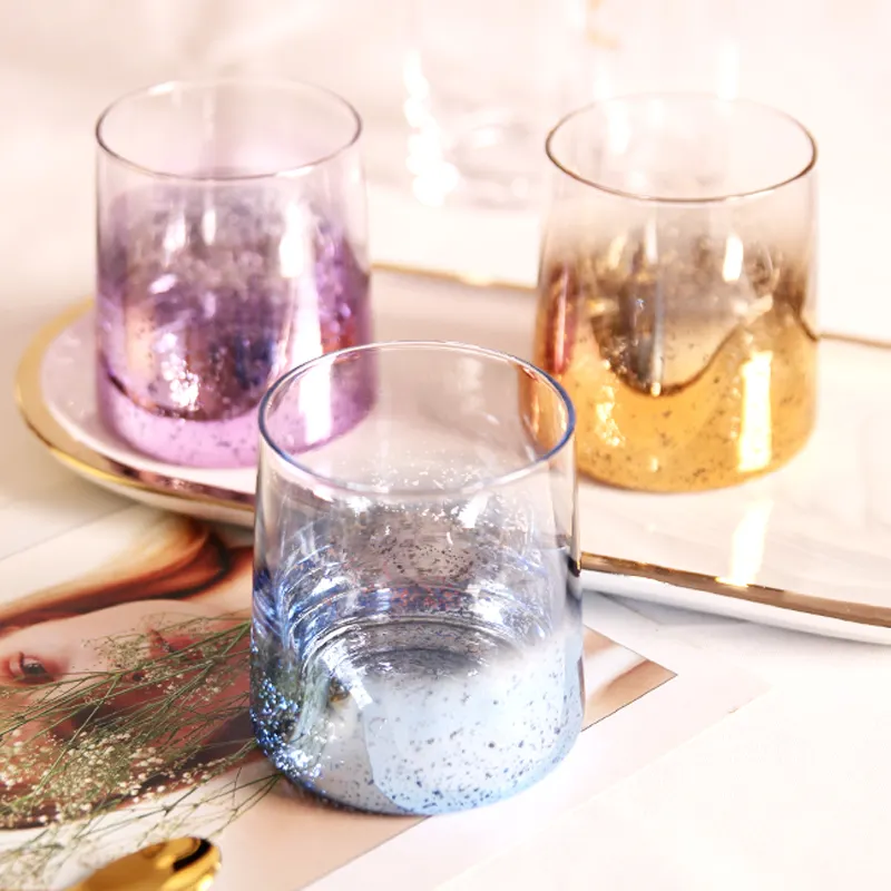 Whiskey brandy frosted glass Crystal clear wine glass bottle Minimalist design Fancy glass wine glasses