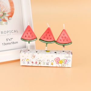 Nhà Máy Nến Hand Made Tùy Chỉnh Nến Sinh Nhật/Dưa Hấu Hình Dạng Paraffin Bánh Sinh Nhật Nến - Product Image 6