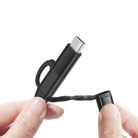 Câble de charge universel 3 en 1 multi-têtes USB Type C Micro 8 broches, tressé en nylon, QC 3.0 3A, chargeur rapide pour iPhone