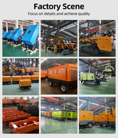 Compresseur d'air à vis diesel mobile haute pression silencieux industriel portable 185 CFM 210 CFM pour la peinture au pistolet