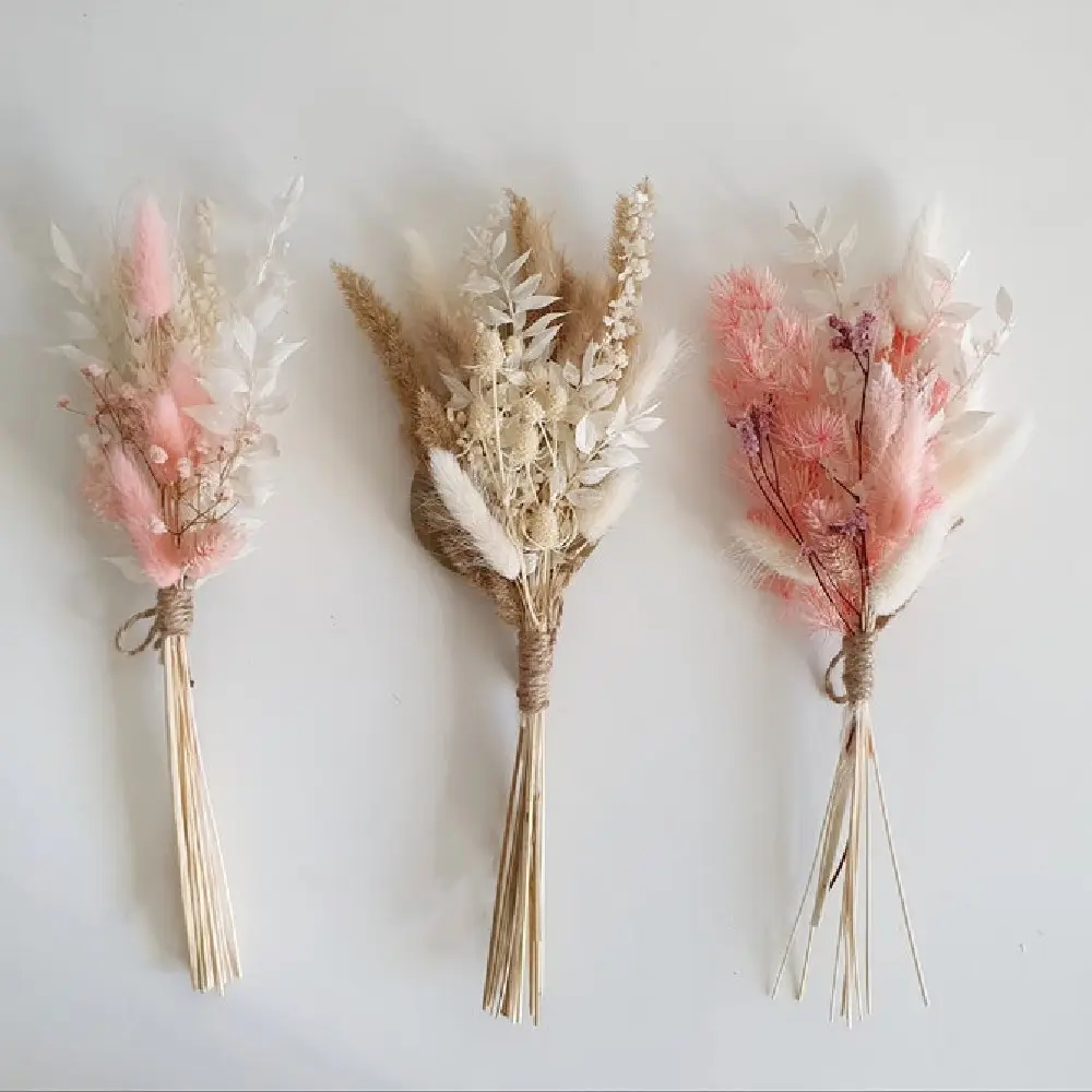 Ramos de Palma personalizados para decoración, macetas secas de caña, miniramo de flores para Arreglo, gran oferta