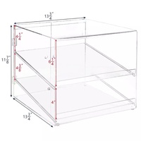 Vitrine à pain transparente en acrylique à trois niveaux, armoire de boulangerie, présentoir à gâteaux, support à cupcakes, étagère à pâtisseries, montage facile, personnalisable
