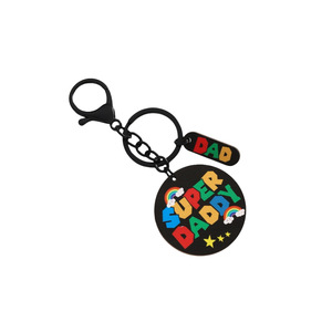 Nueva Linda personalidad padre Día de la madre tablero de madera llavero colorido Arco Iris mamá Super papá llavero - Product Image 5