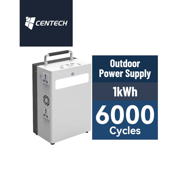 200W Portable Power Station 1kWh Emergency Power Backup AC USB Type-C Port Home Balcony Solar Storage Battery With LED Light