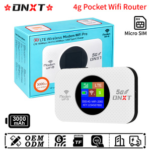 Router WiFi Portátil DNXT WiFi6 4G con Tarjeta SIM, Módem de Bolsillo WPS, Modo AP, Router Mifi 4G LTE con Ranura para Tarjeta SIM para Viajes - Product Image 1