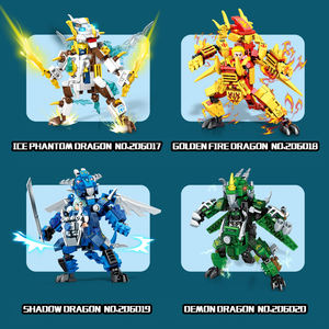 Sembo บล็อกประกอบเพื่อการศึกษา206017-206020ชิ้น693ชิ้น ABS ชุดของเล่นตัวต่อพลาสติก ABS 4โมเดลมังกรจิตวิญญาณของเล่น - Product Image 3