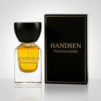 Flacon de parfum élégant 30ml 50ml 100ml, forme carrée, bouchon noir, conteneur de parfum vide, logo personnalisé, fournisseur d'emballages de parfum OEM