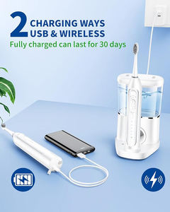 <span class=keywords><strong>Cepillo</strong></span> de Dientes Eléctrico Recargable por USB, Irrigador Bucal, 5 Niveles de Presión, Impermeable IPX7, Tanque de <span class=keywords><strong>Agua</strong></span> Desmontable de 500 ml - Product Image 2