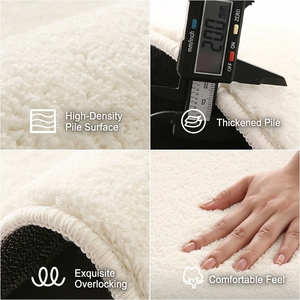 Alfombra de Poliéster Gruesa de Estilo Moderno y Simple, Alfombra de Lujo con Forma Irregular para Sala de Estar, Dormitorio, Juego de Alfombras Medianas - Product Image 5