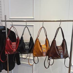 Sac fourre-tout rétro femmes grande capacité décontracté simple épaule bandoulière Triple usage sac mode épaule sacs à dos - Product Image 3