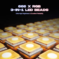 Luz LED Estroboscópica RGB 3 en 1 DMX512 de 120W con Frecuencia Ajustable, Aleación de Aluminio para Uso Profesional en Escenarios y Clubes
