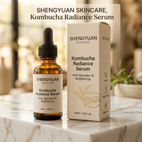 Sérum Visage Concentré Éclat au Kombucha Fermenté Qualité Salon de Luxe, Liquide Premium pour Spa, Marque Privée