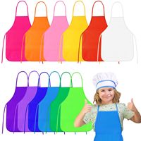 Tablier de cuisine jetable imprimé personnalisé, imperméable, durable, tablier d'art, tablier mignon en non-tissé pour les tout-petits et les enfants