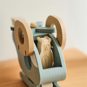 Trieur d'avion Montessori en <span class=keywords><strong>bois</strong></span> intelligent, jouet fait à la main pour bébé, sac éducatif pour enfants, bricolage unisexe - Product Image 3