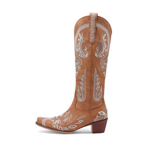 SHIKOL Knee High <strong>Boots</strong> <strong>Glitter</strong> Sparkly Rhinestone Classic Embroidery Pull on Zipper Retro <strong>Boots</strong> Western Country <strong>Cowboy</strong> <strong>Boots</strong> - Product Image 1