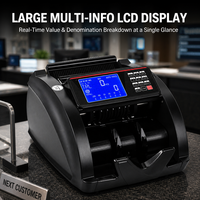 Compteur de billets de banque à grand écran LCD 2831C, machine de comptage automatique rapide avec détection UV MG IR pour banque et bureau