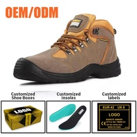 Zapatos de Seguridad Tiger Master CE S1P de Gamuza para Trabajo, con Puntera de Acero, Antipinchazos, Antiestáticos, Antideslizantes, con Suela de PU Resistente al Aceite para Hombre
