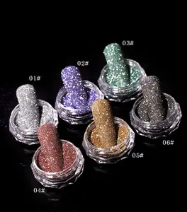 Silver Reflective Glitter Powder Nail Art Holographics Shinning Diamonds  Pigment