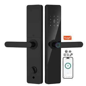 Serrure de porte intelligente Tuya TTlock avec contrôle à distance par application, anti-regard indiscret, déverrouillage par mot de passe, empreinte digitale, clé et carte RFID, sécurité cloud pour hôtels - Product Image 1