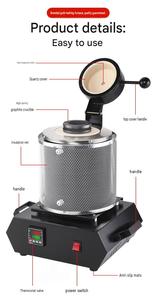 Fourneau de fusion portable en métal <span class=keywords><strong>mini</strong></span> 1kg 2kg 3kg pour or et argent avec <span class=keywords><strong>creuset</strong></span> en graphite pour outils de moulage de bijoux - Product Image 5