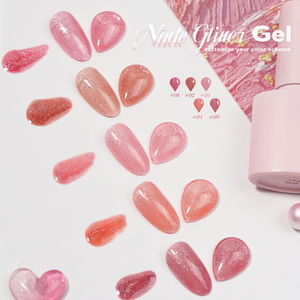 ICE NOVA <span class=keywords><strong>Nu</strong></span>-de Glitter Couleur Acrylique Extension Gel Dur Solide Private Label 10ml Hema Free Glitter Nude Pink Clear Gel Polish - Product Image 6