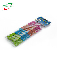 Pinces à linge personnalisées de haute qualité en plastique TPR, 12 pièces, antidérapantes, colorées, avec poignées en caoutchouc souple